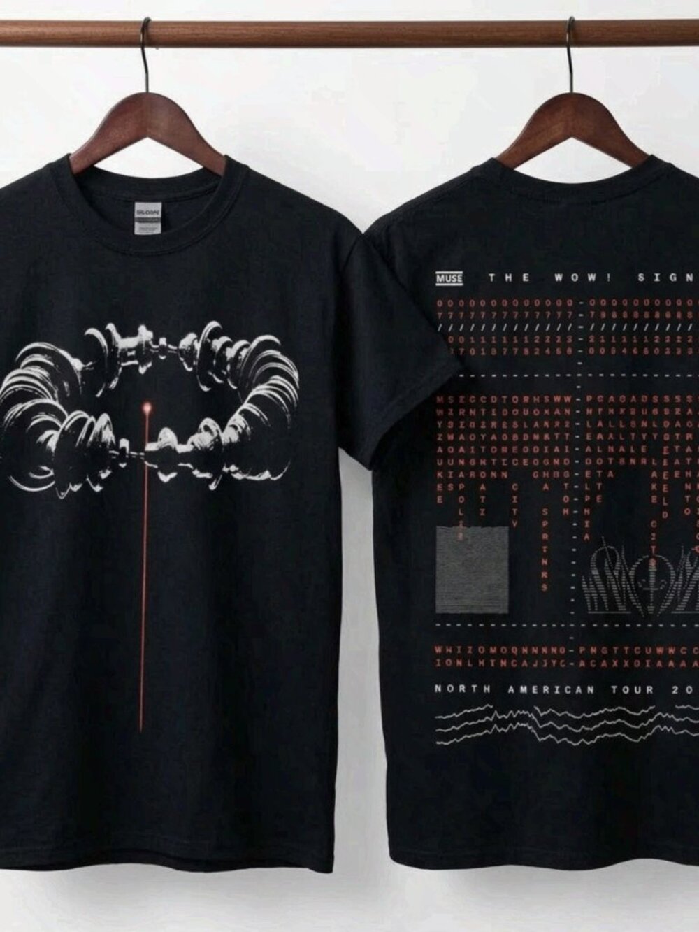 Muse The WOW! Signal North American Tour 2026 Double-Sided Black T-Shirt Reprint